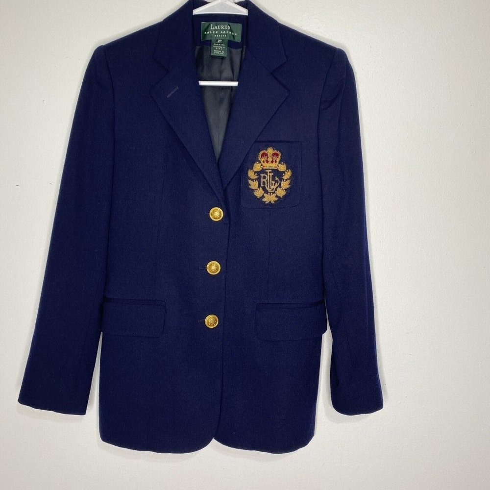 Ralph Lauren Navy Blazer with RL Crest